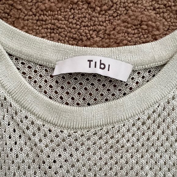 Tibi Green Crispy Viscose Mesh Tank Top - Picture 10 of 10